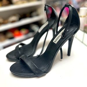 Steve Madden TECY BLACK LEATHER heel sandals